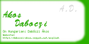 akos daboczi business card