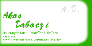 akos daboczi business card